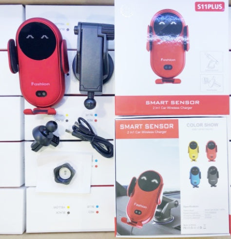 „Kabelloses Auto Ladegerät mit Infrarot-Sensor – 2-in-1 Handyhalterung & Schnellladegerät fürs Auto“