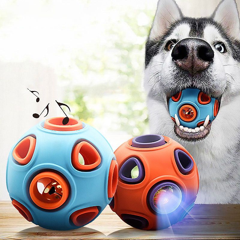 Leuchtender klingender Hund Spielzeug ball