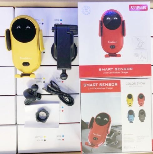 „Kabelloses Auto Ladegerät mit Infrarot-Sensor – 2-in-1 Handyhalterung & Schnellladegerät fürs Auto“