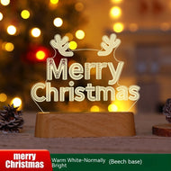 Weihnachtsdekoration 3D Lampe Acryl LED Nachtlicht Neujahr Valentinstag Weihnachtsgeschenk Kinder Geschenk Weihnachtsornamente