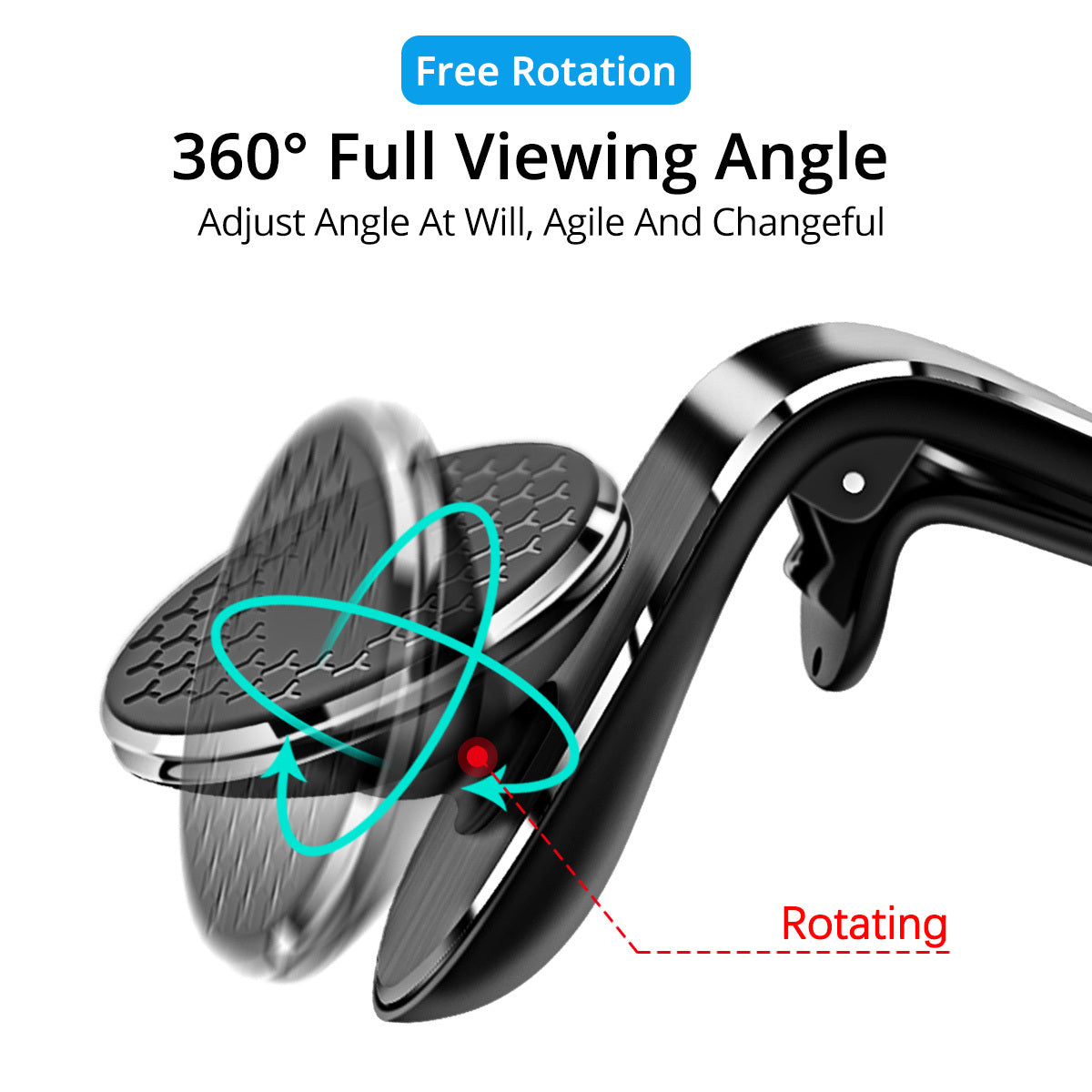 „Magnetische Handyhalterung fürs Auto – Lüftungsgitter Halterung mit Magnet, 360° Drehbarer Smartphonehalter
