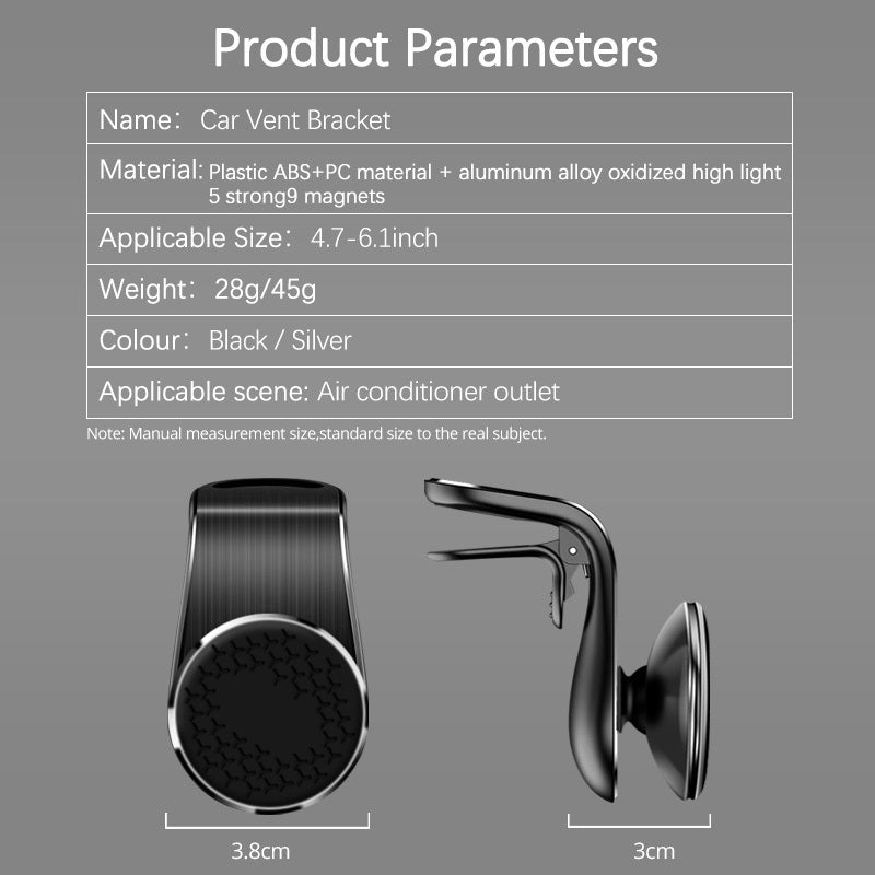 „Magnetische Handyhalterung fürs Auto – Lüftungsgitter Halterung mit Magnet, 360° Drehbarer Smartphonehalter