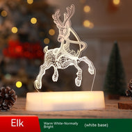 Weihnachtsdekoration 3D Lampe Acryl LED Nachtlicht Neujahr Valentinstag Weihnachtsgeschenk Kinder Geschenk Weihnachtsornamente