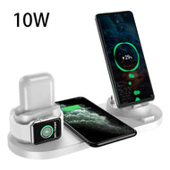 „Kabelloses Ladegerät für iPhone – Schnellladegerät für Handy, Ladepad für Telefon & Uhr, 6-in-1 Ladestation Dock