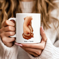 Personalisierte Tasse - Hände der Liebenden