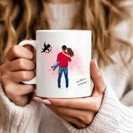 Personalisierte Tasse mit Paar (stehend)