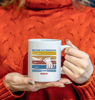 Personalisierte Tasse mit Katzen für Katzenpapa