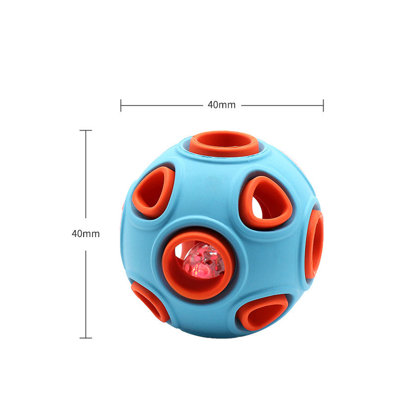 Leuchtender klingender Hund Spielzeug ball