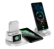 „Kabelloses Ladegerät für iPhone – Schnellladegerät für Handy, Ladepad für Telefon & Uhr, 6-in-1 Ladestation Dock