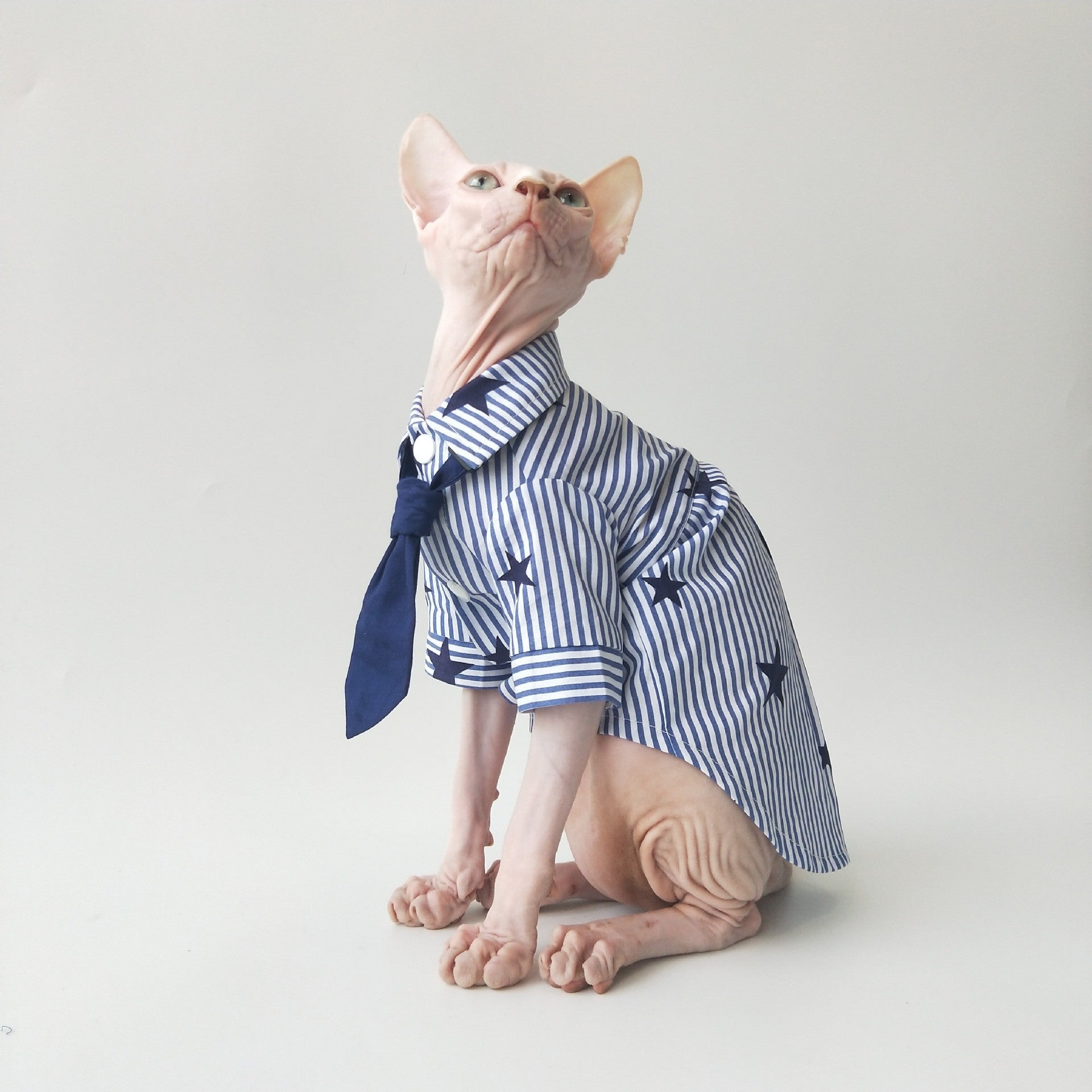 Dünnes Baumwollhemd für Sphynx-Katzen – Atmungsaktiv & Angenehm
