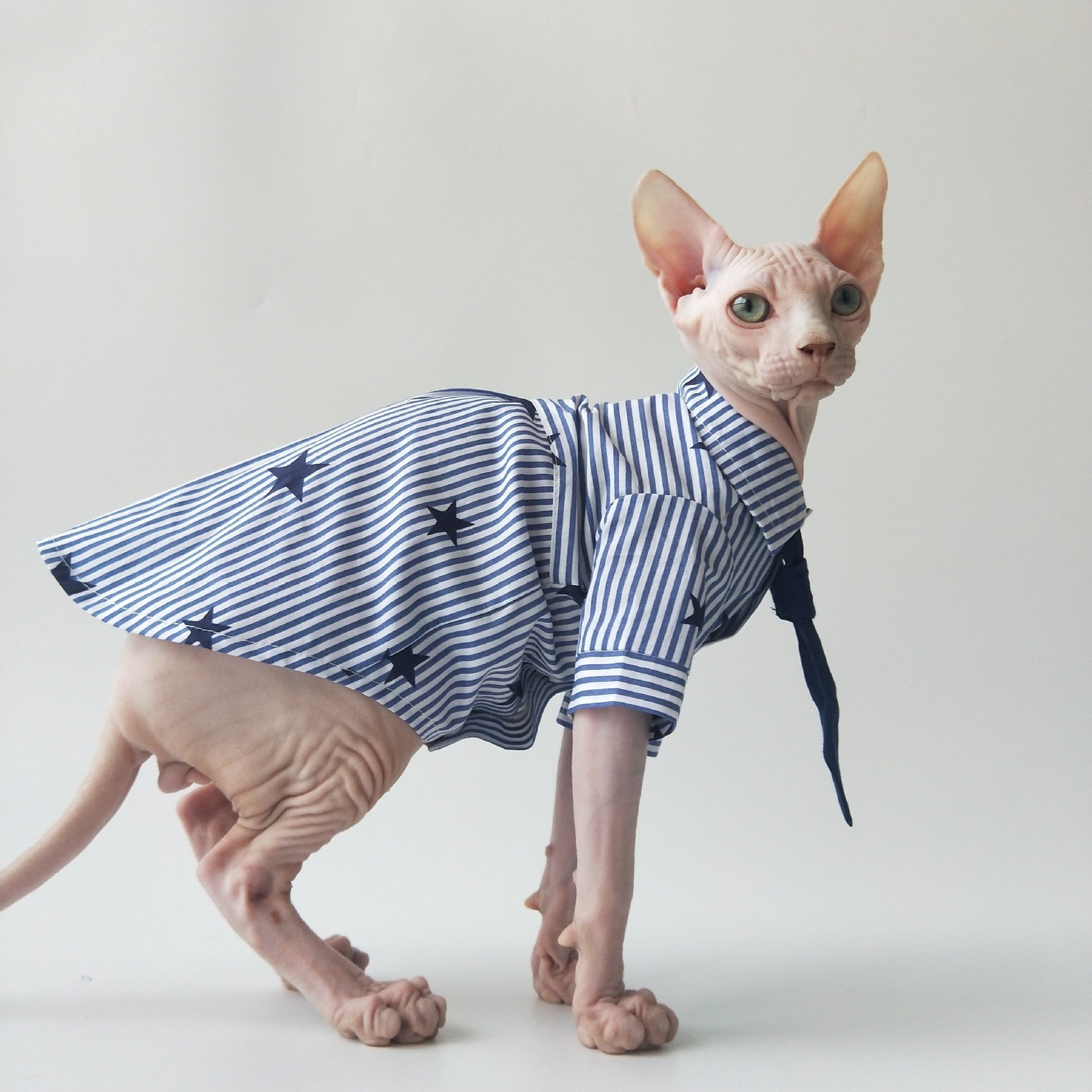 Dünnes Baumwollhemd für Sphynx-Katzen – Atmungsaktiv & Angenehm