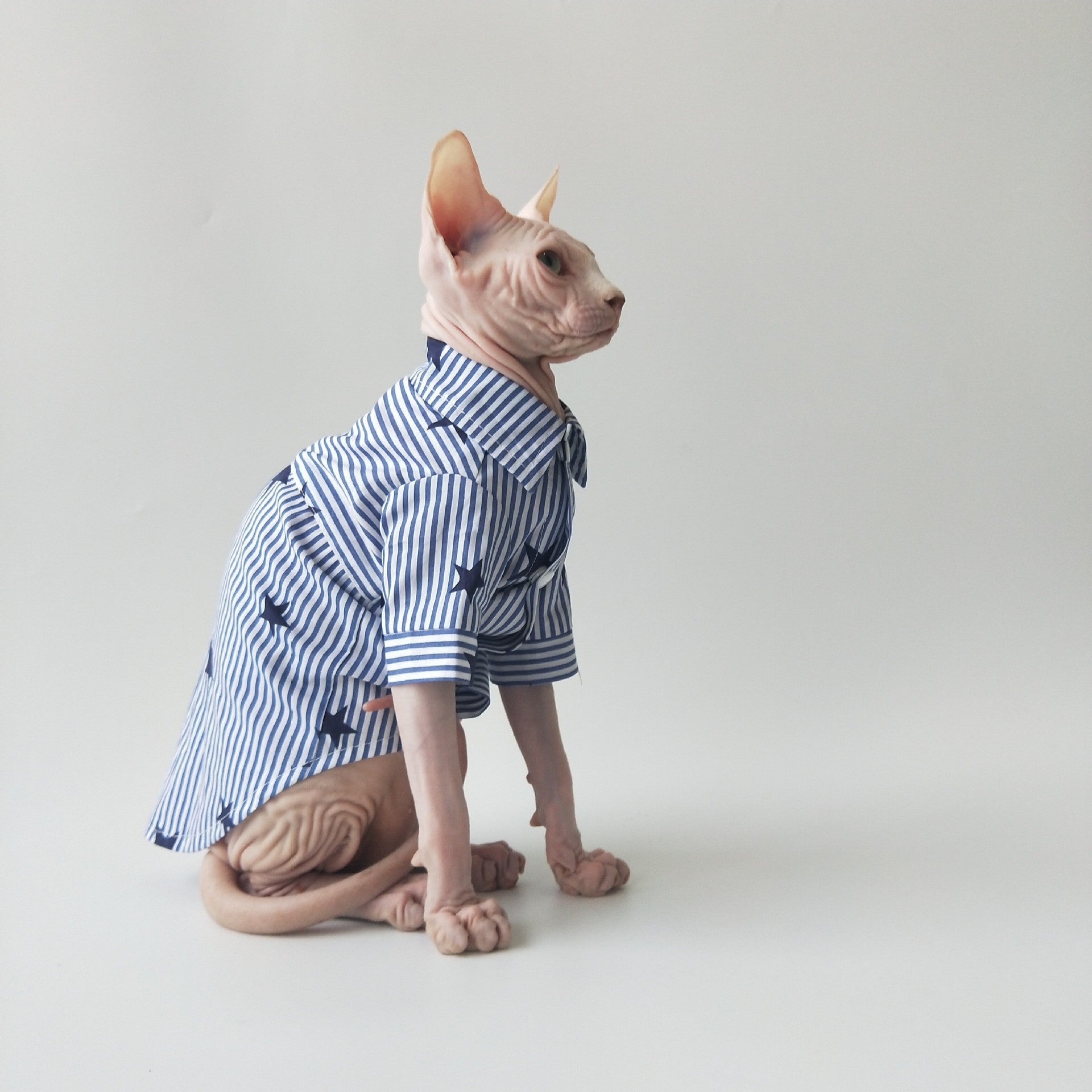 Dünnes Baumwollhemd für Sphynx-Katzen – Atmungsaktiv & Angenehm