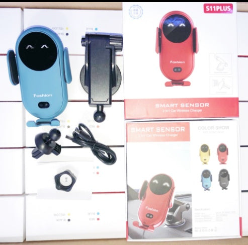 „Kabelloses Auto Ladegerät mit Infrarot-Sensor – 2-in-1 Handyhalterung & Schnellladegerät fürs Auto“