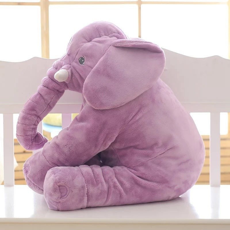 "Weiches Komfort Elefanten Plüschtier Schlafbegleiter Baby Einschlafhilfe Kinderkissen mit Lederhülle