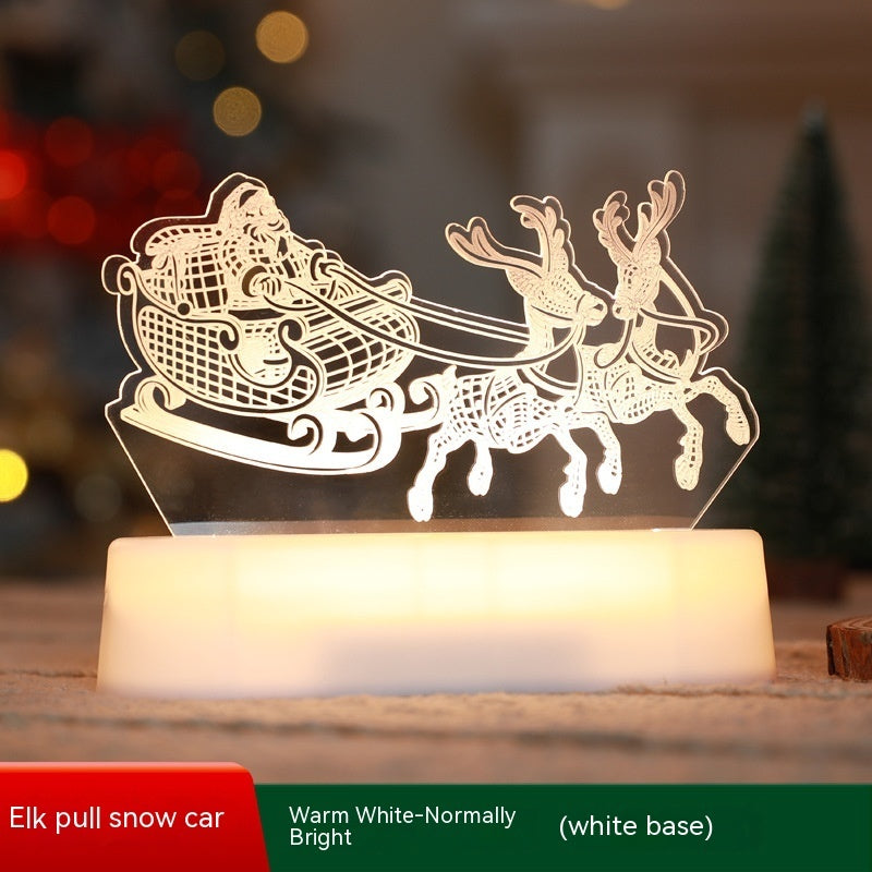 Weihnachtsdekoration 3D Lampe Acryl LED Nachtlicht Neujahr Valentinstag Weihnachtsgeschenk Kinder Geschenk Weihnachtsornamente