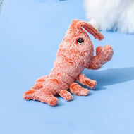 Elektrische Springen Garnelen USB Lade Simulation Hummer Lustige Katze Plüsch Spielzeug